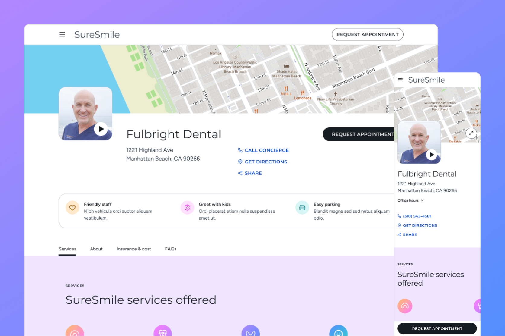 Doctor profile concept